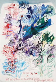 De la serie Las enciclopedias ocultas tinta y oleo sobre papel 25 x 17 cm (2021)