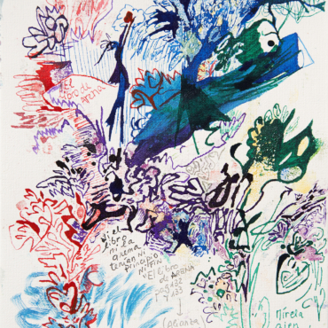 De la serie Las enciclopedias ocultas tinta y oleo sobre papel 25 x 17 cm (2021)