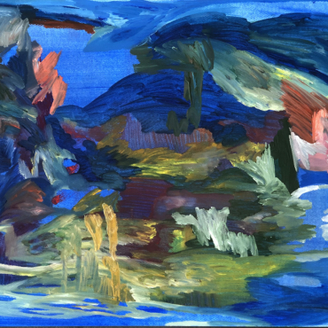 Entre la cosa y el ojo (4) óleo sobre papel 50 x 70 cm