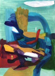 Entre la cosa y el ojo óleo sobre papel 50 x 70