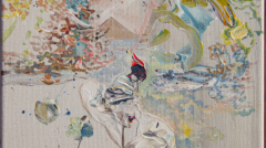 geisha acrilico sobre tela 50 x 50