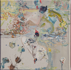 geisha acrilico sobre tela 50 x 50